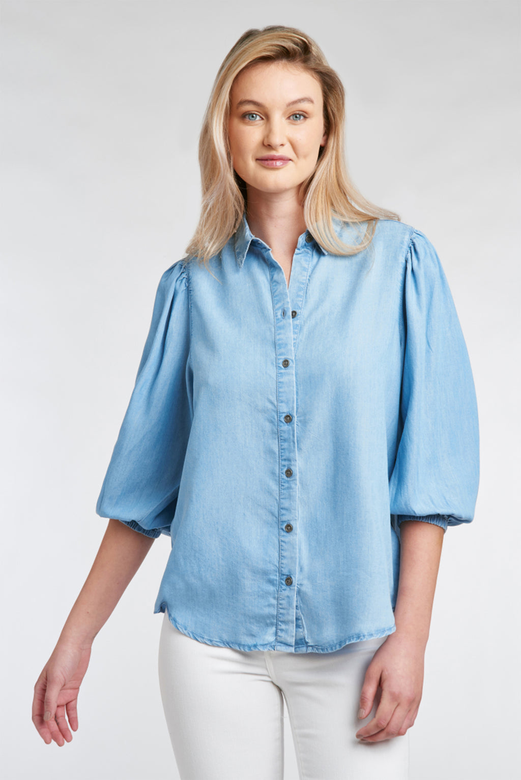 ISOBEL SHIRT - MEDIUM WASH