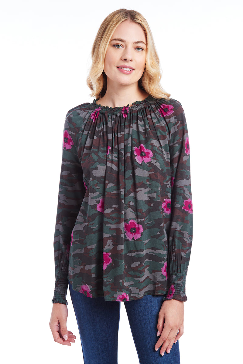 MARISSA TOP - CAMO SPRING