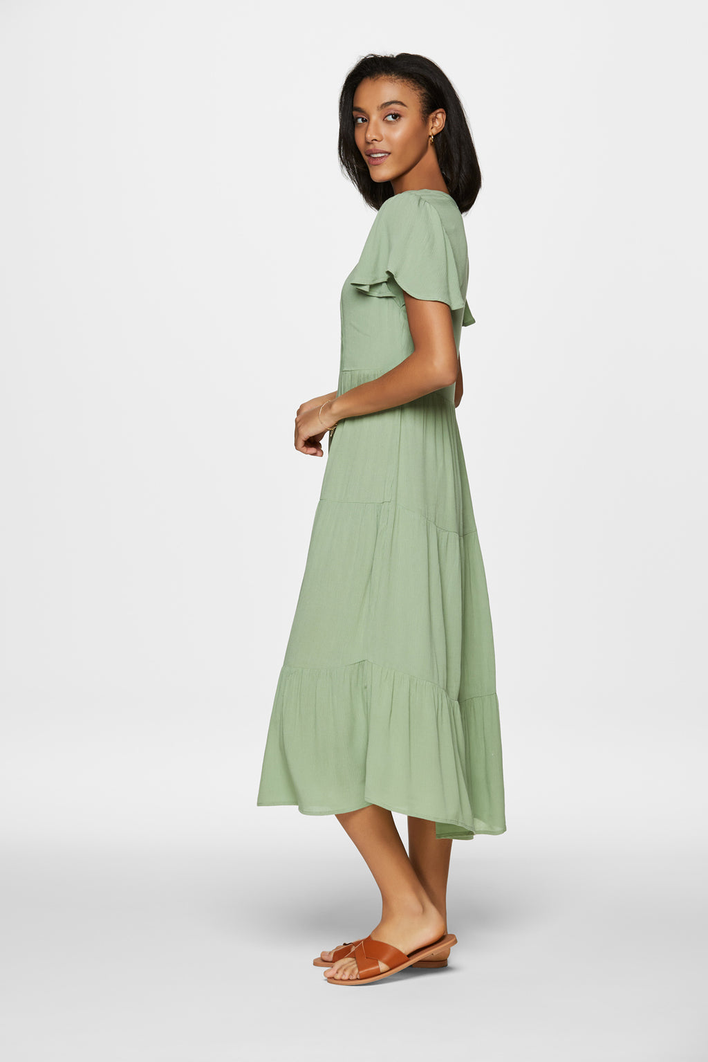 ASCENA DRESS - TOPIARY GREEN