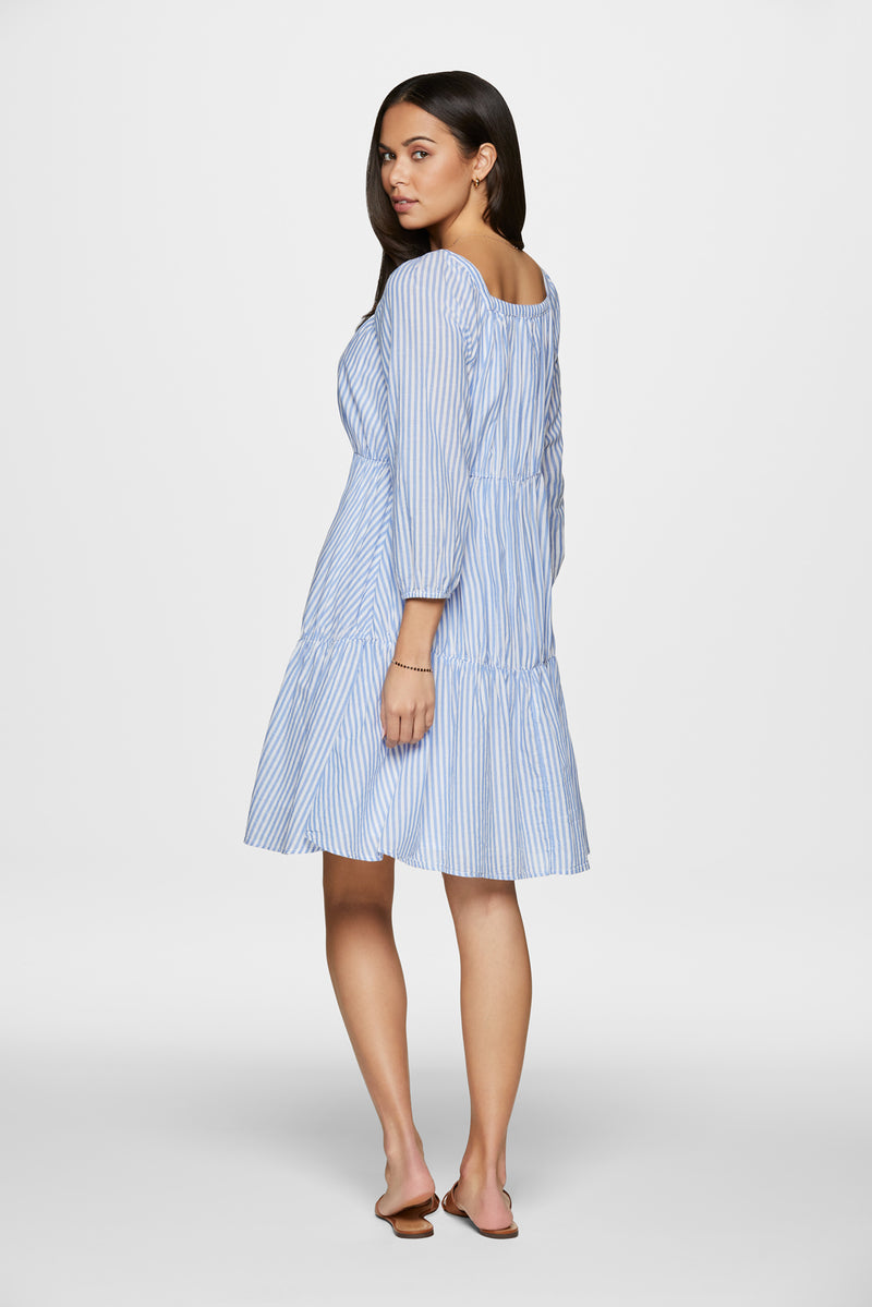 ELODIE DRESS - ART BLUE