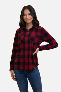 SALLY GIFT SHACKET - DEEP RED