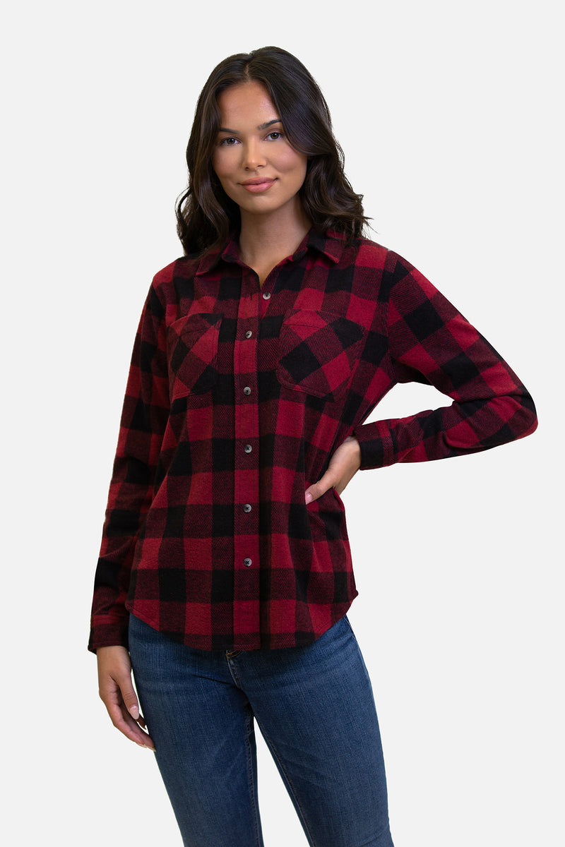 SALLY GIFT SHACKET - DEEP RED