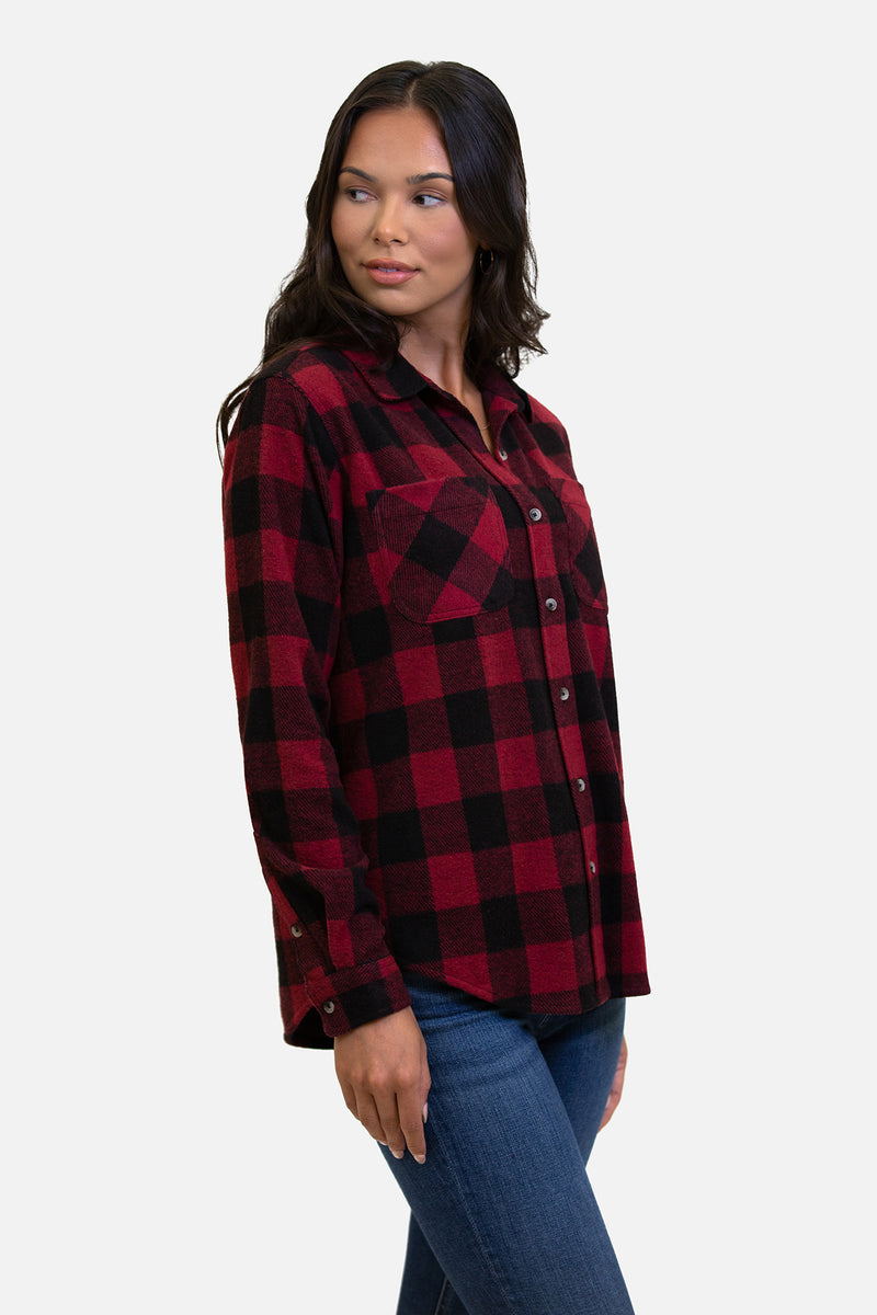 SALLY GIFT SHACKET - DEEP RED