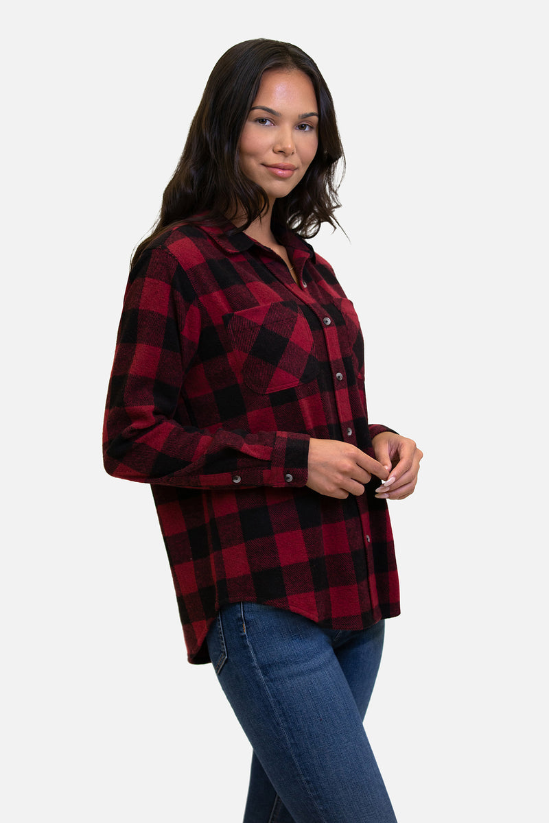 SALLY GIFT SHACKET - DEEP RED