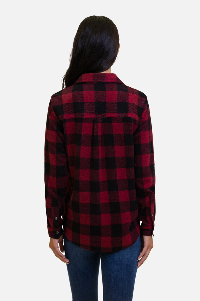 SALLY GIFT SHACKET - DEEP RED