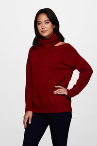 PAIGE SWEATER - DEEP RED