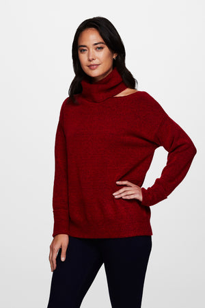 PAIGE SWEATER - DEEP RED