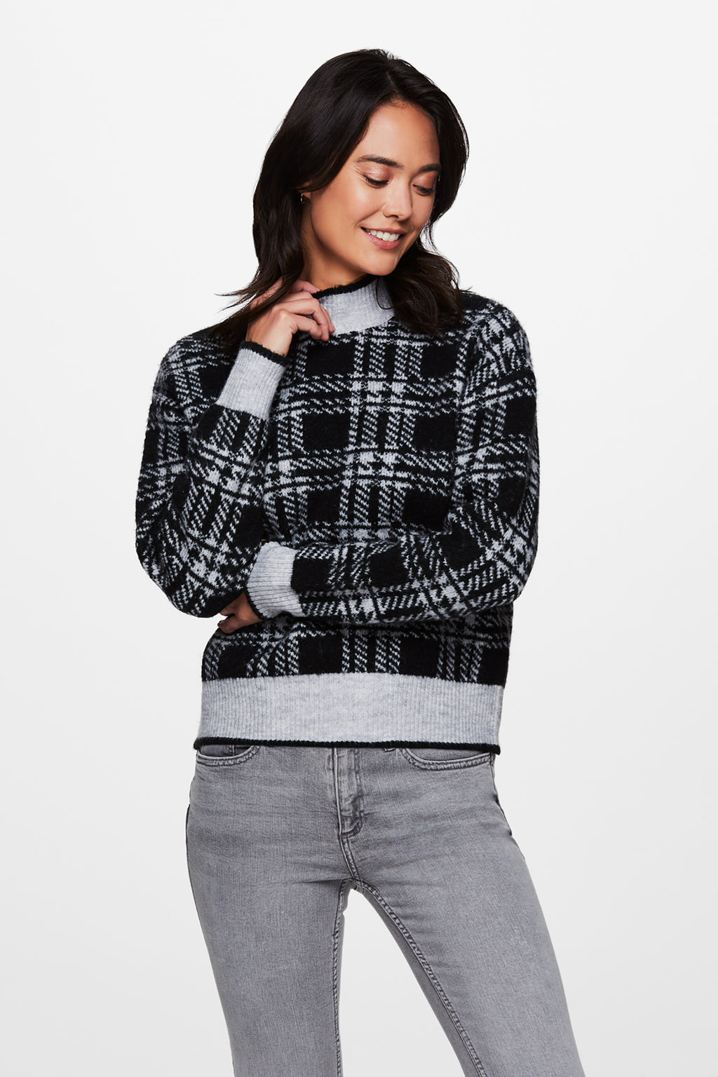 PATSEY SWEATER - BLACK/GRAY