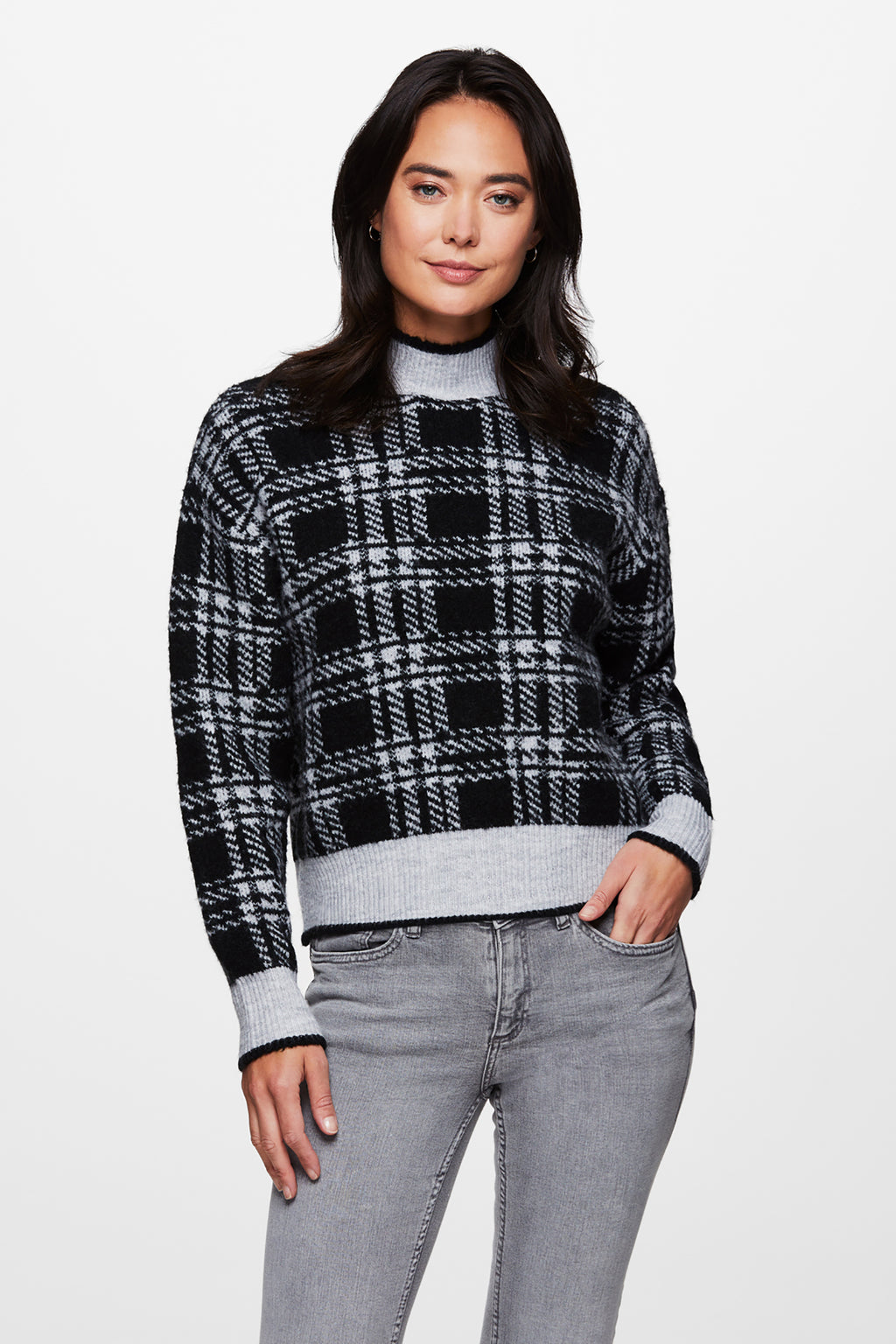 PATSEY SWEATER - BLACK/GRAY